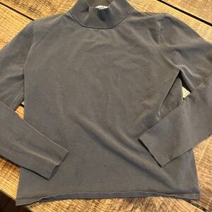 Pendleton Gray Silk/Nylon Long Sleeve Mock, S